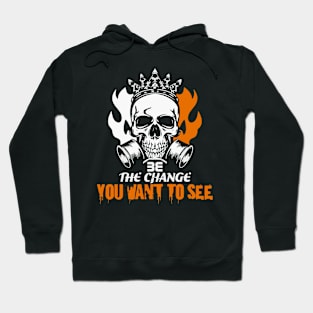 Flaming Crowned Skull: Inspiring Change Hoodie